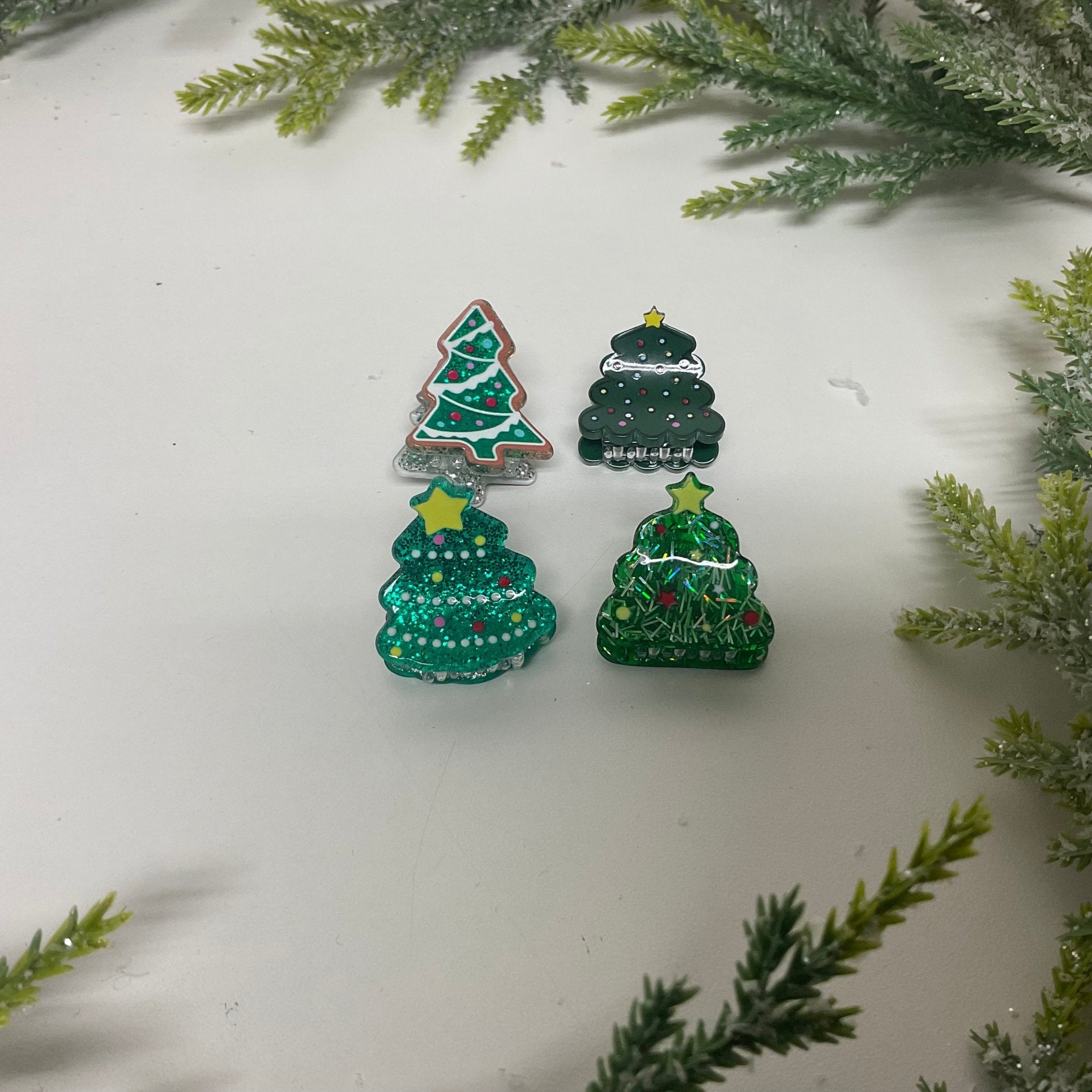 Ganchos figuras Navideñas Medianas - Color Platino