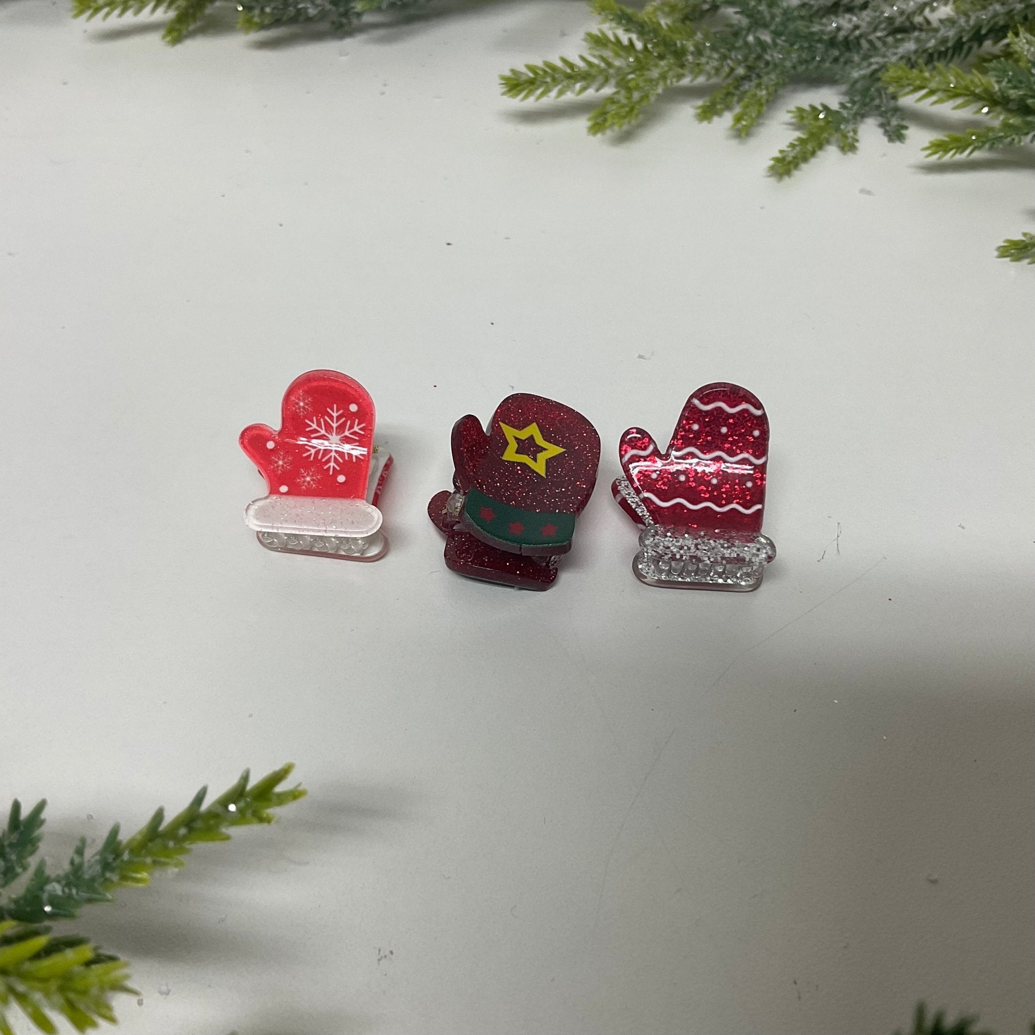 Ganchos figuras Navideñas Medianas - Color Platino