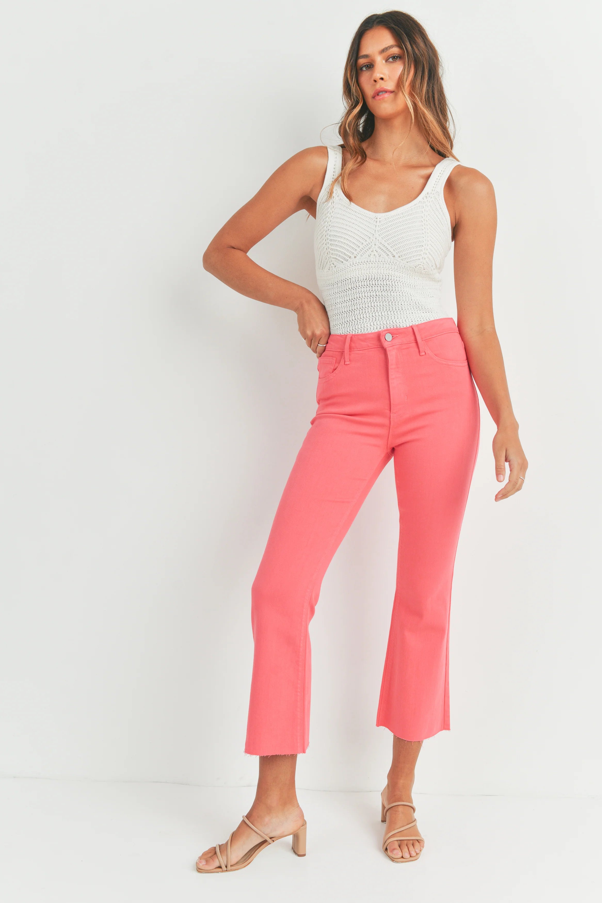 Jeans Tonal Flare - Color Platino