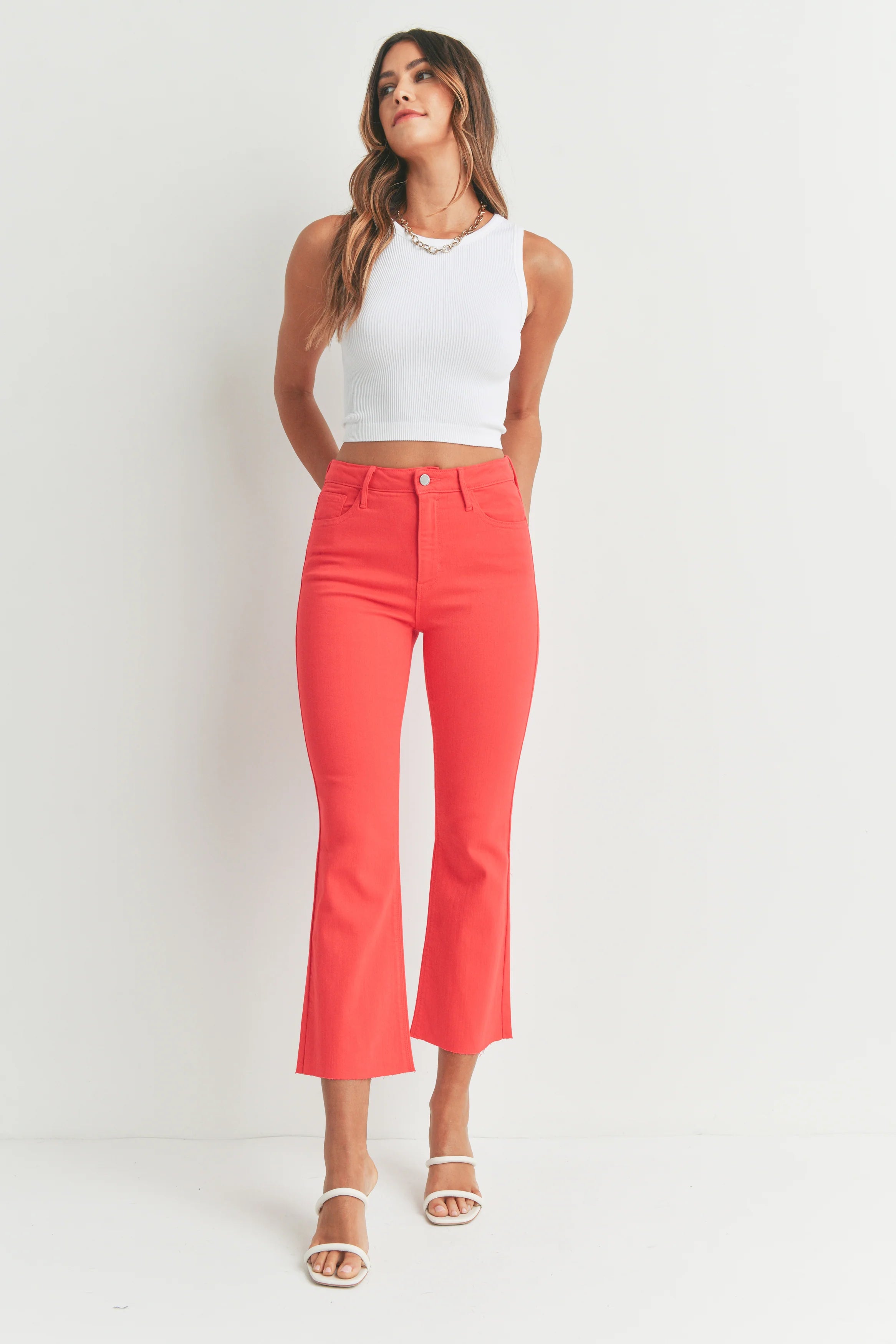 Jeans Tonal Flare - Color Platino