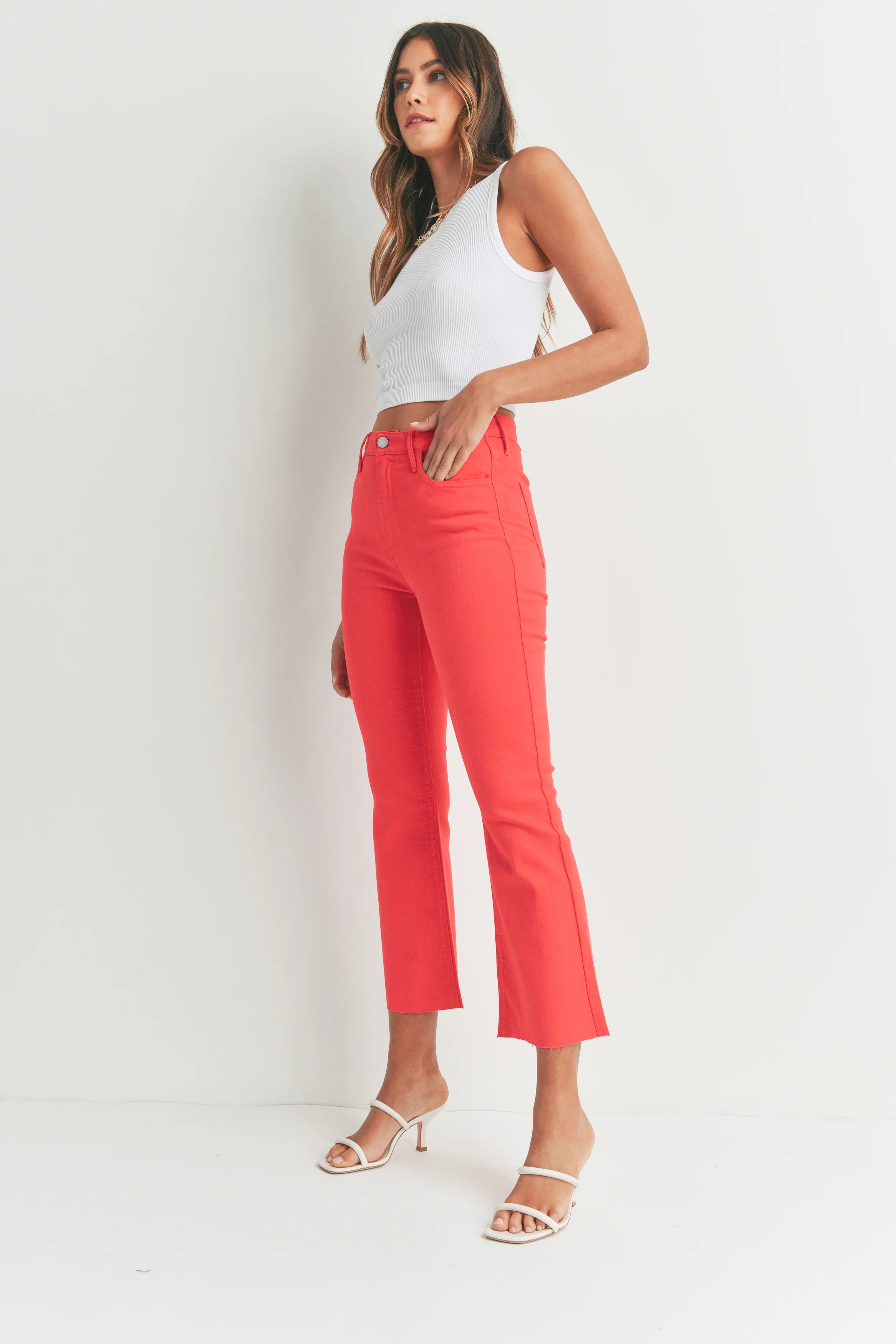 Jeans Tonal Flare - Color Platino