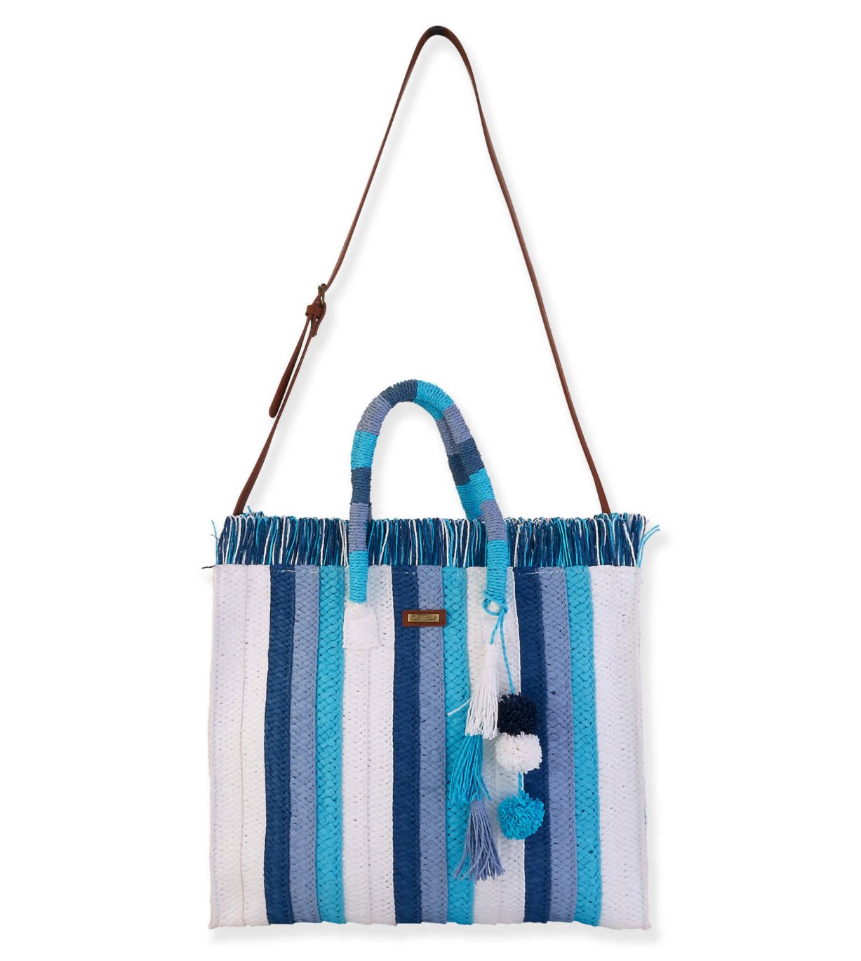 Bolso Peta 3 Pompon - Color Platino