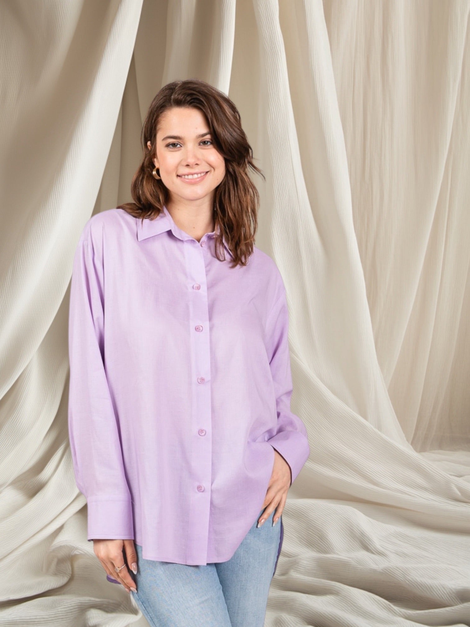 Camisa Vesna - Color Platino