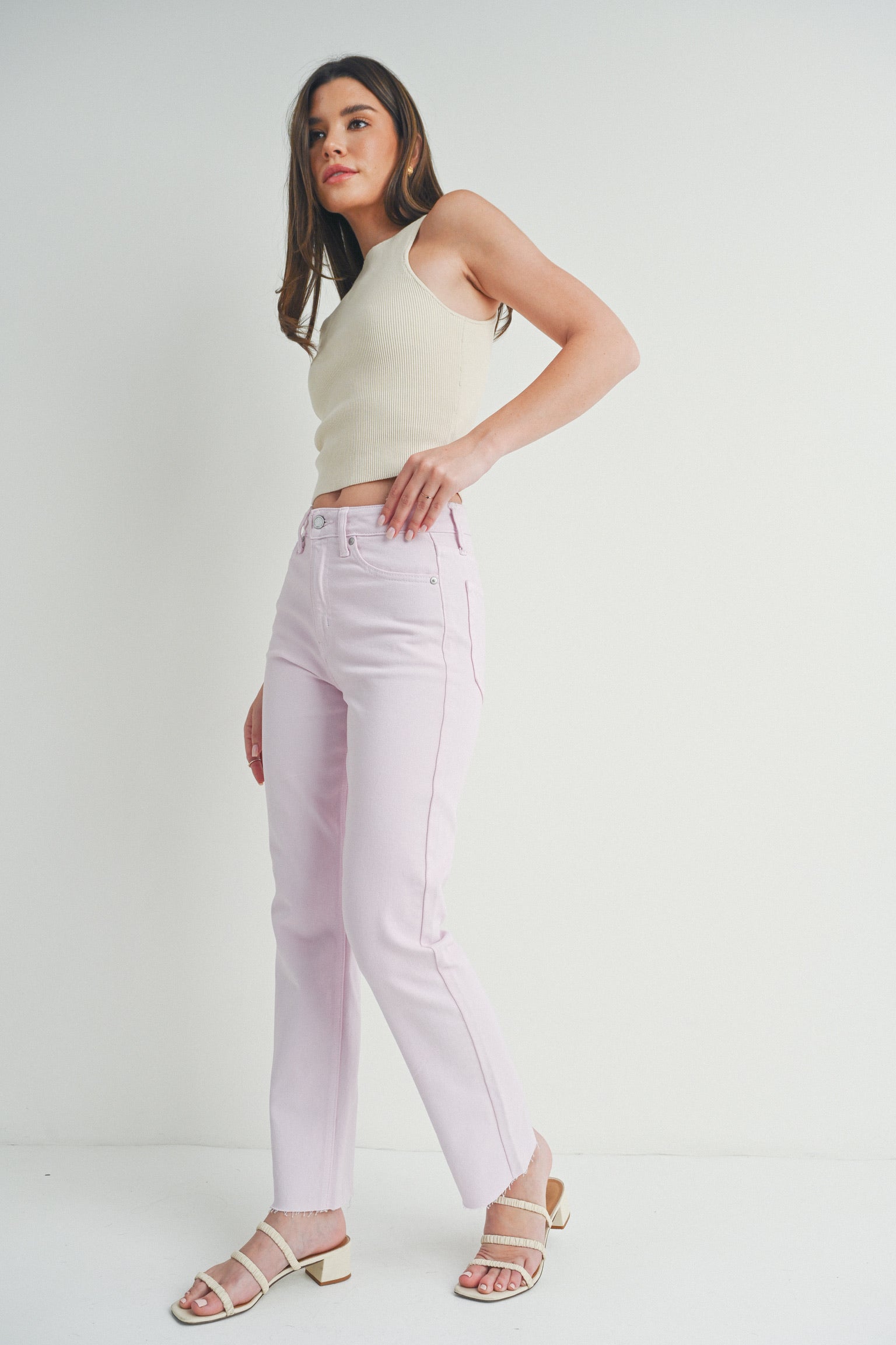 Jeans Cropped Lavender Straight