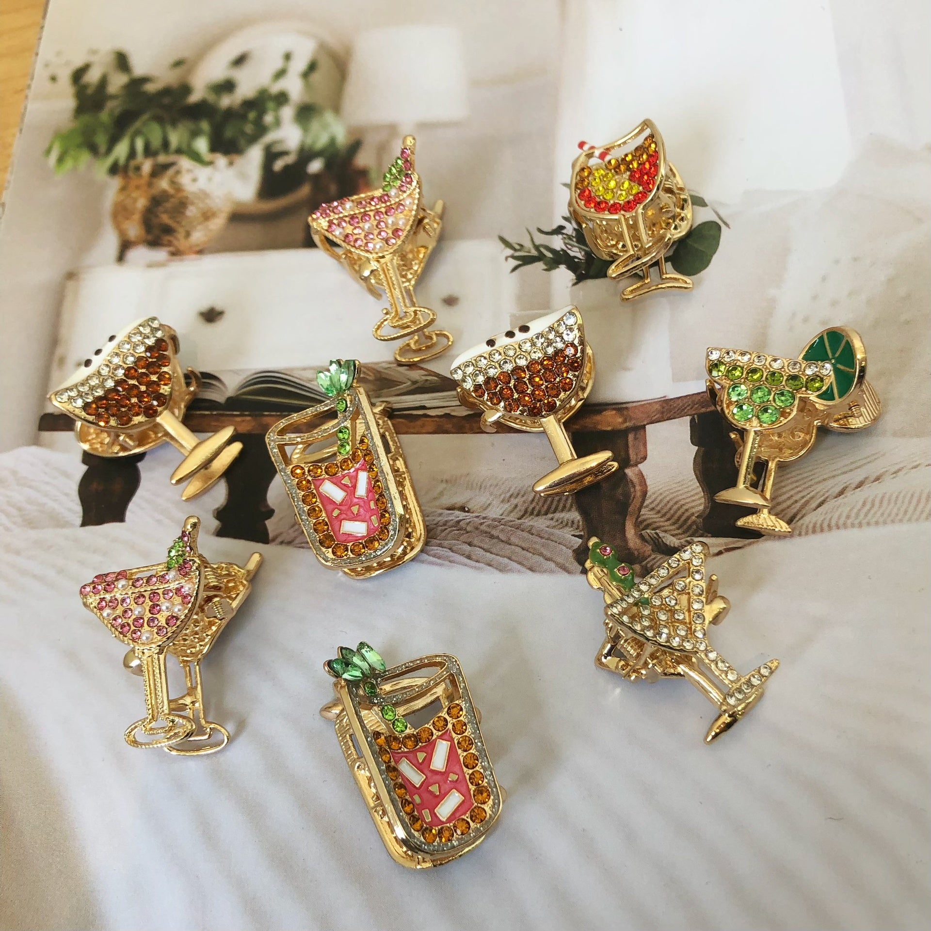 Gancho F/Copas Margaritas - Color Platino