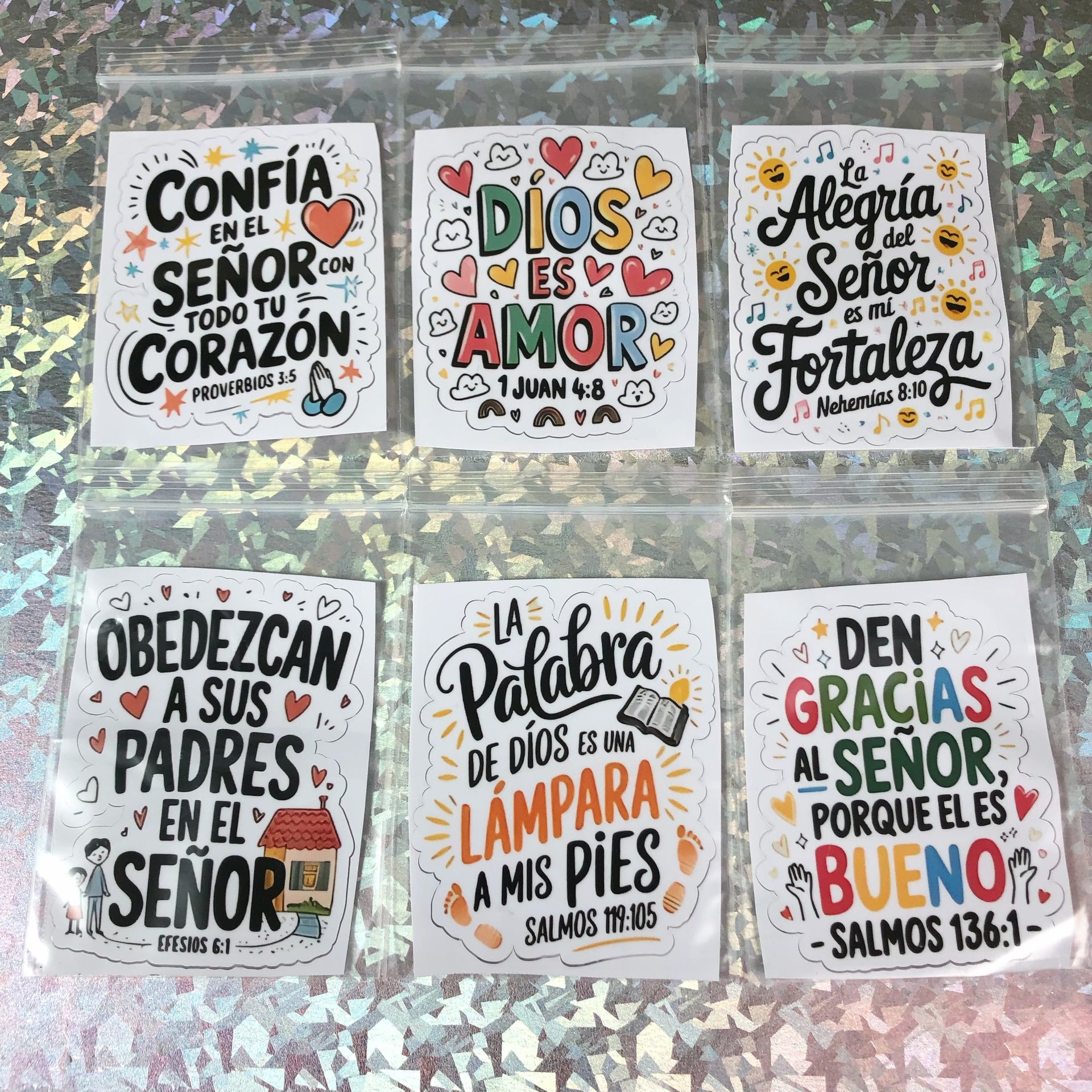 Sticker Biblicos - Color Platino