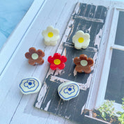 Gancho Flor - Color Platino