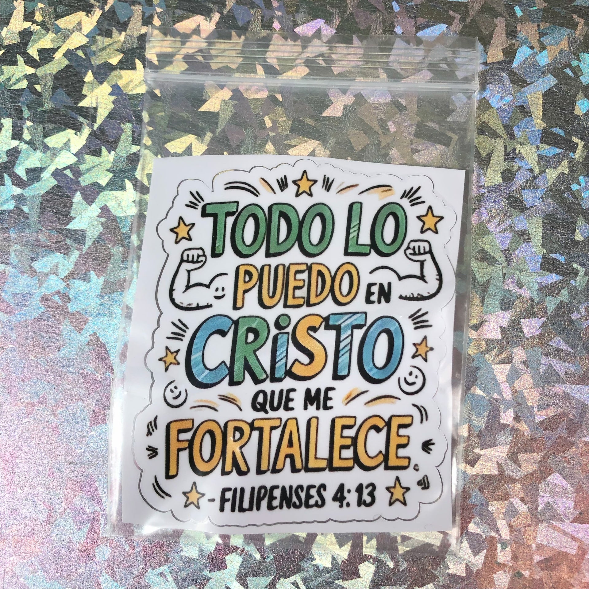 Sticker Biblicos - Color Platino