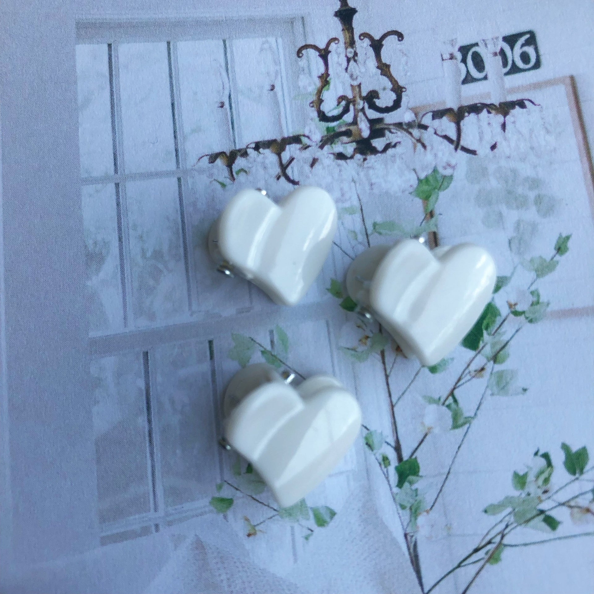 Mini Gancho Corazón Pq. - Color Platino