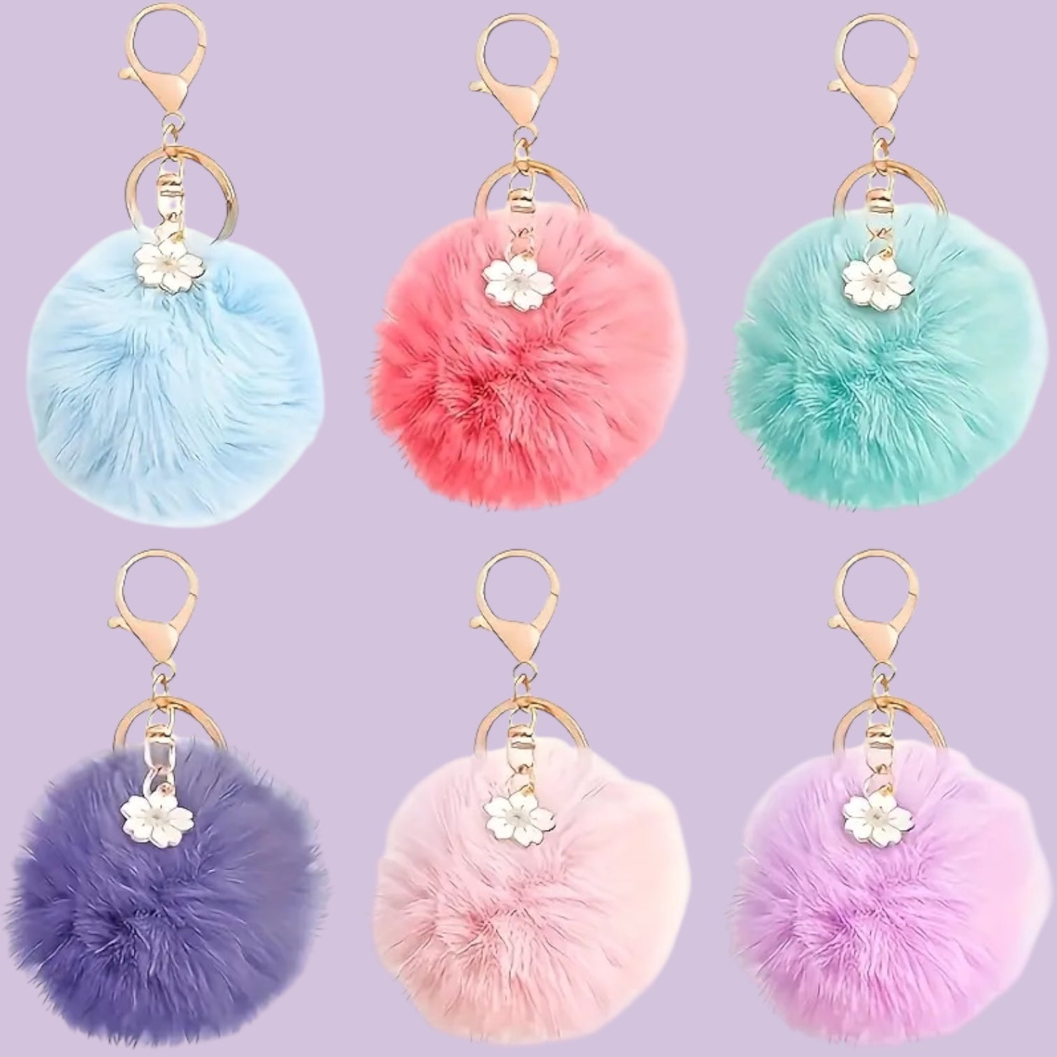 Llaveros con Pompones