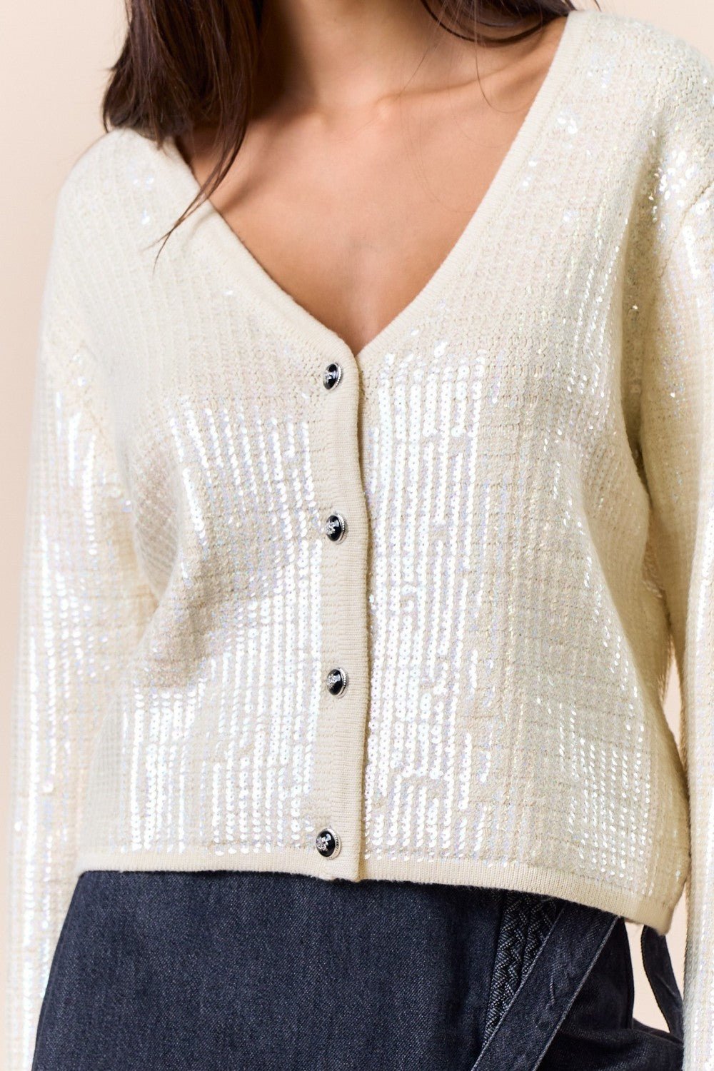 Cárdigan Adelia - Color Platino
