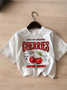 Camiseta Cherries - Color Platino