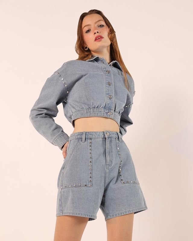 Shorts Gemma - Color Platino