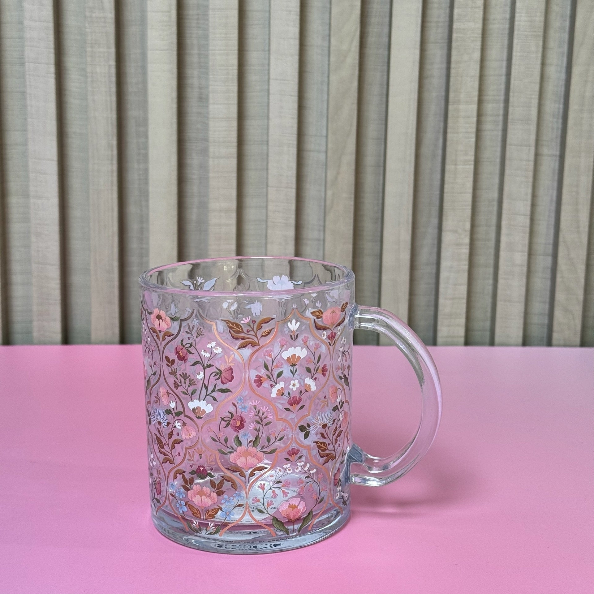 Taza Transparente Floral