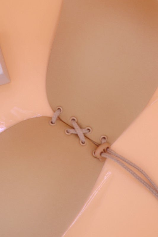 Lace - Up Adhesive Bra - Color Platino