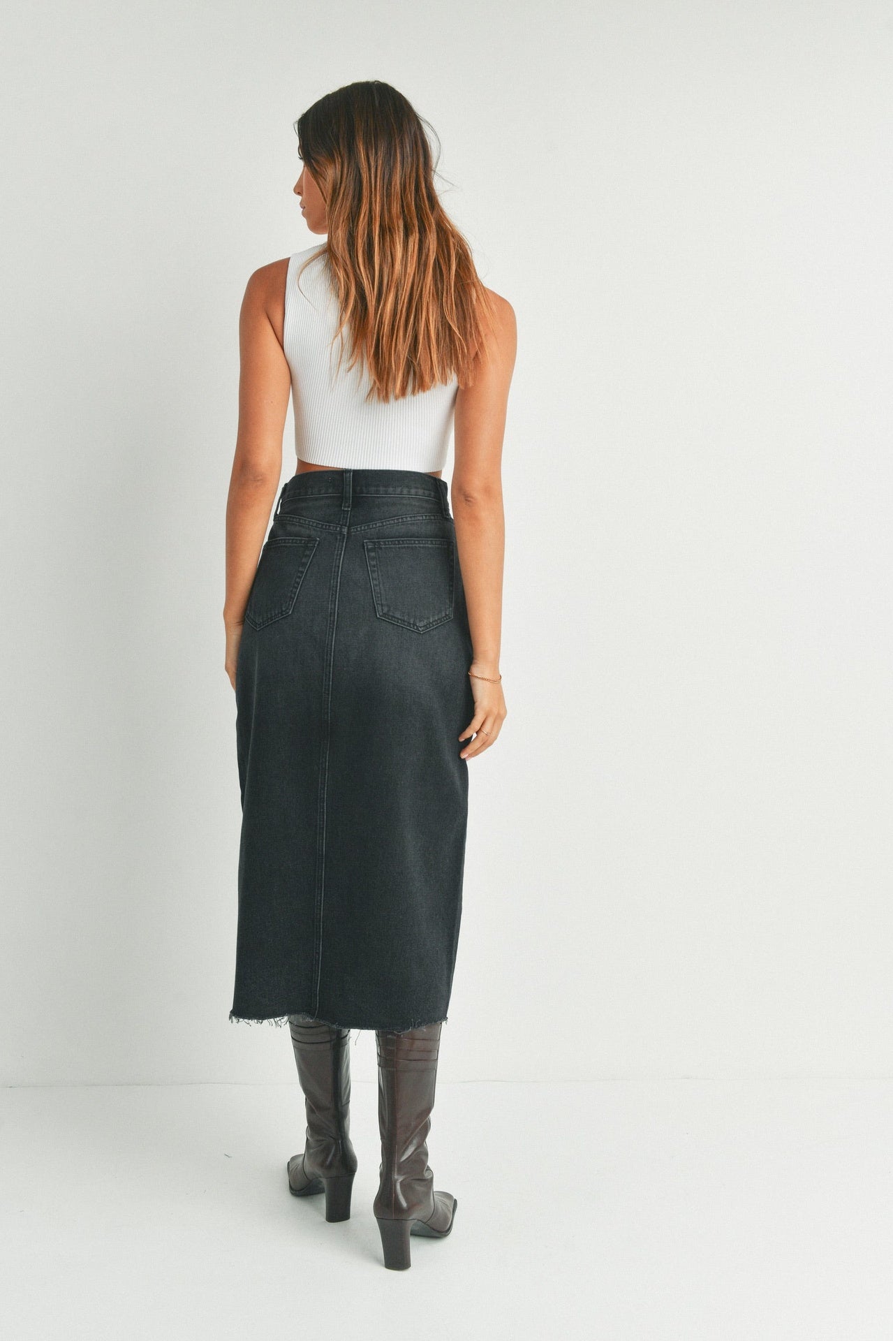 Falda Open Slit Midi