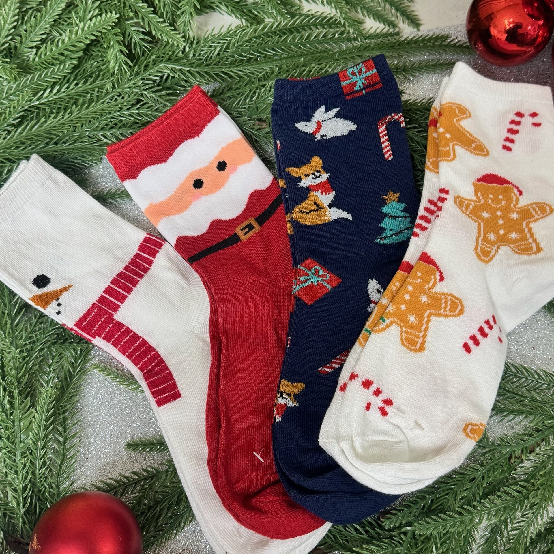 Calcetines Navideños Nohe - Color Platino