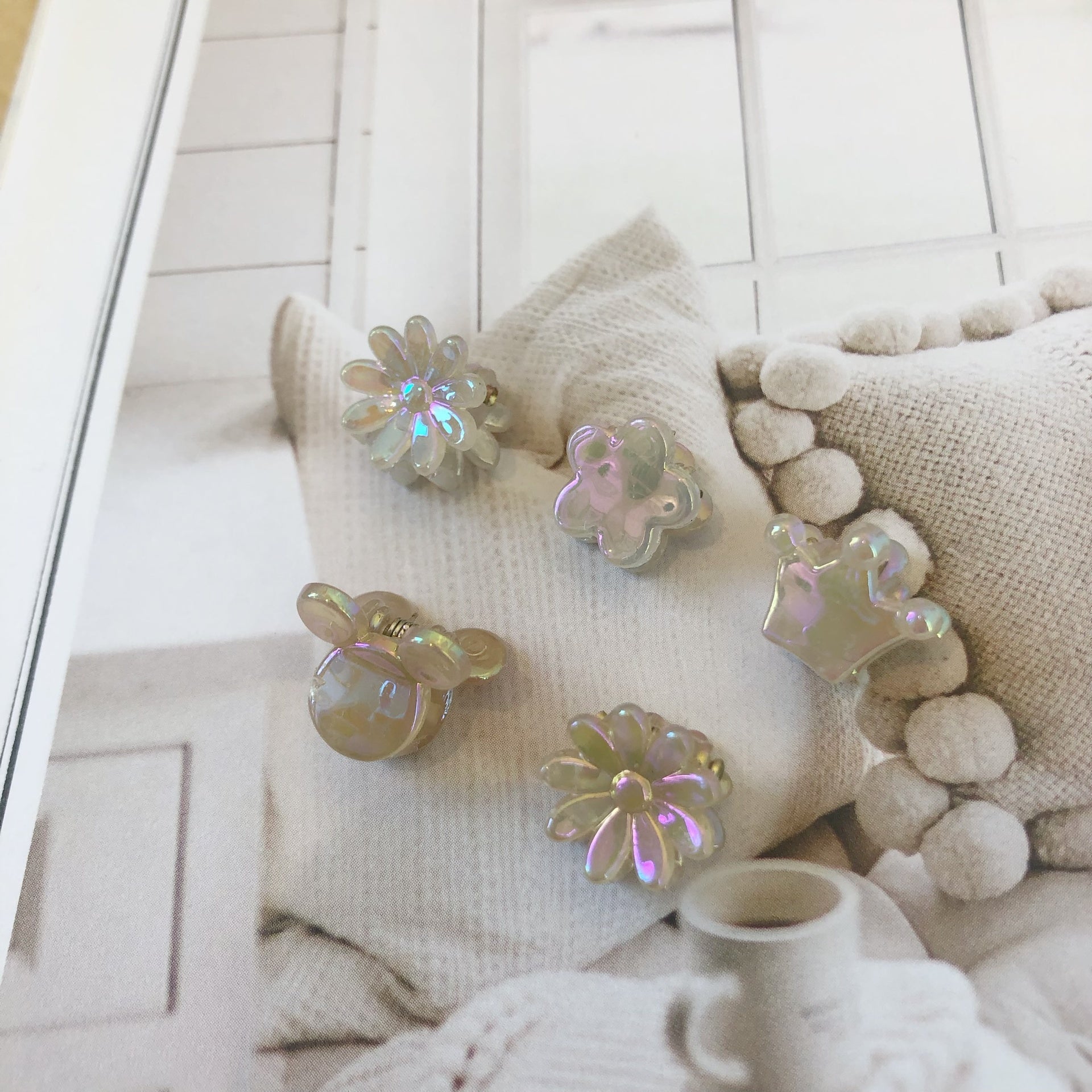 Mini Ganchos Figuritas - Color Platino