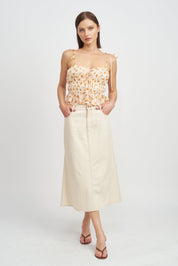 Falda Dafne - Color Platino