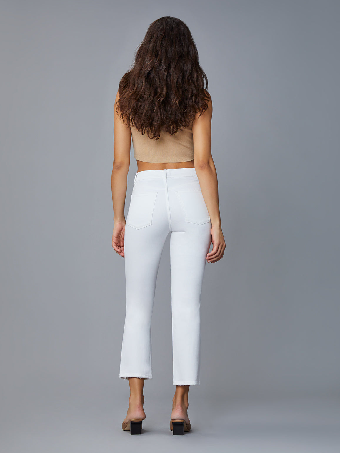 Patti Straight White Distressed