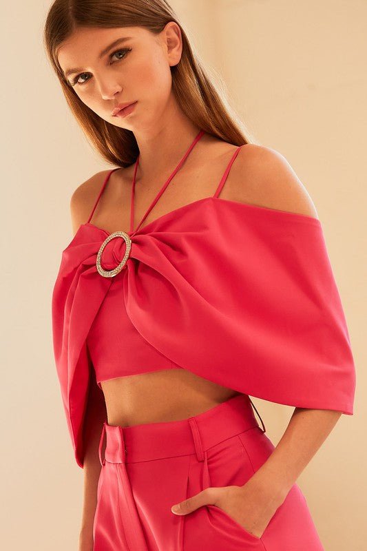 Crop top Celia - Color Platino