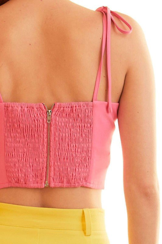 Crop top Karol - Color Platino