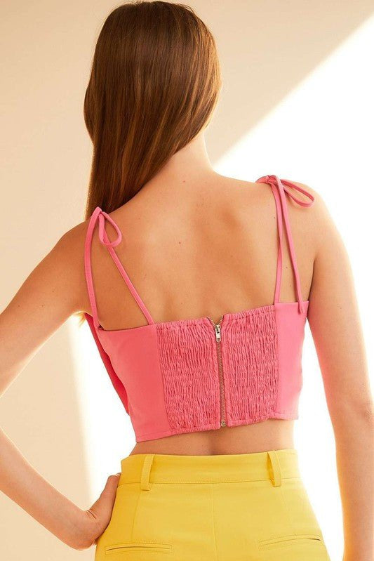 Crop top Karol - Color Platino